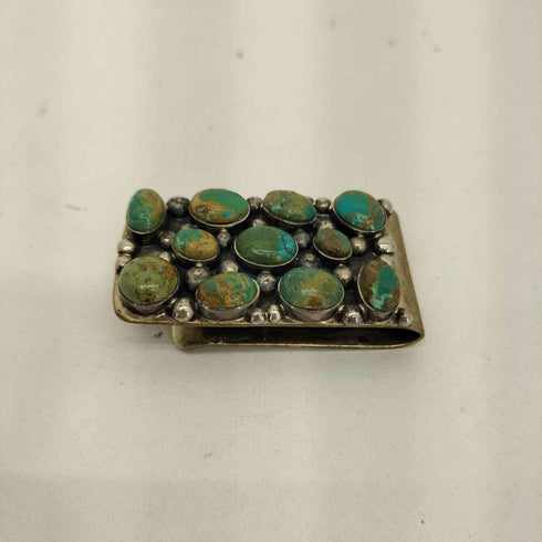 インディアンジュエリー INDIAN JEWELRY ナバホ ターコイズ 天然石 マネークリップ メンズ